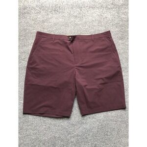 7 For All Mankind Shorts Mens 40 Burgundy Chino Flat Front Stretch Casual Summer